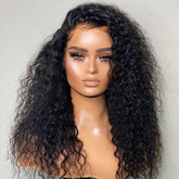 Sweet Look Graceful Natural Black Undetectable Super Romantic Wave Curly Lace Wigs